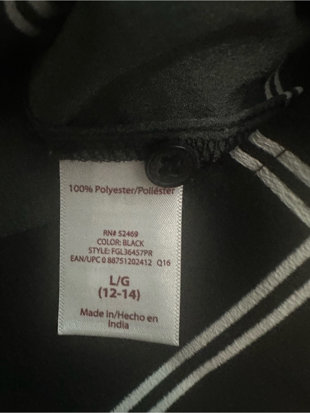 Faded Glory Black and White Windowpane Button-Up Blouse - Picture 4 of 4